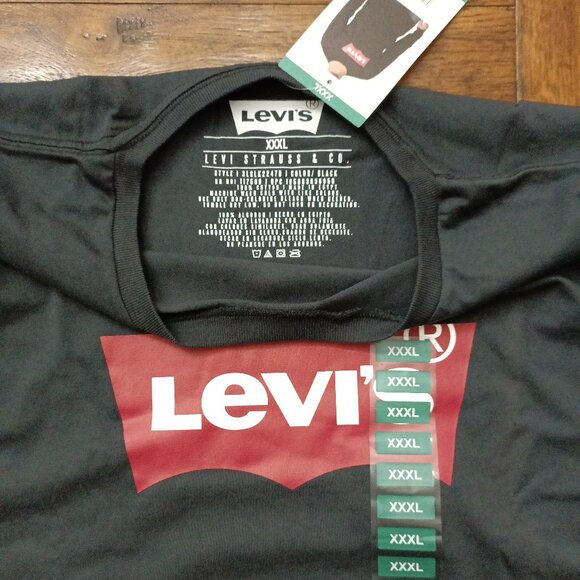 LEVI'S Men's Classic Fit Long Sleeve Graphic Logo T-Shirt. Plus Size XXXL - Picture 2 of 4